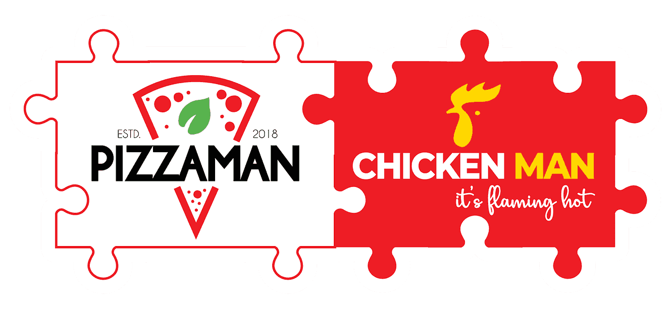 Pizza Man Chicken Logo